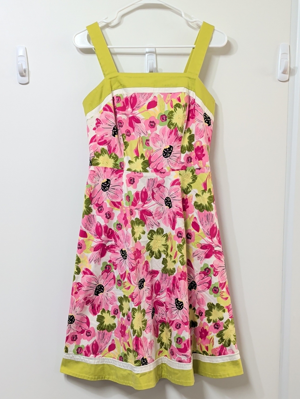 Cato Bright Retro Floral Fit and Flare Summer Dress Size 6